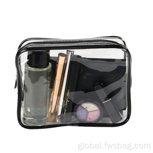 China Transparent pvc cosmetic bag clear make up pouch Supplier